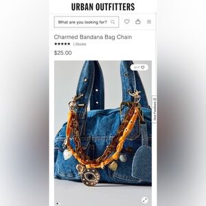 Urban outfitters charmed bandana bag chain